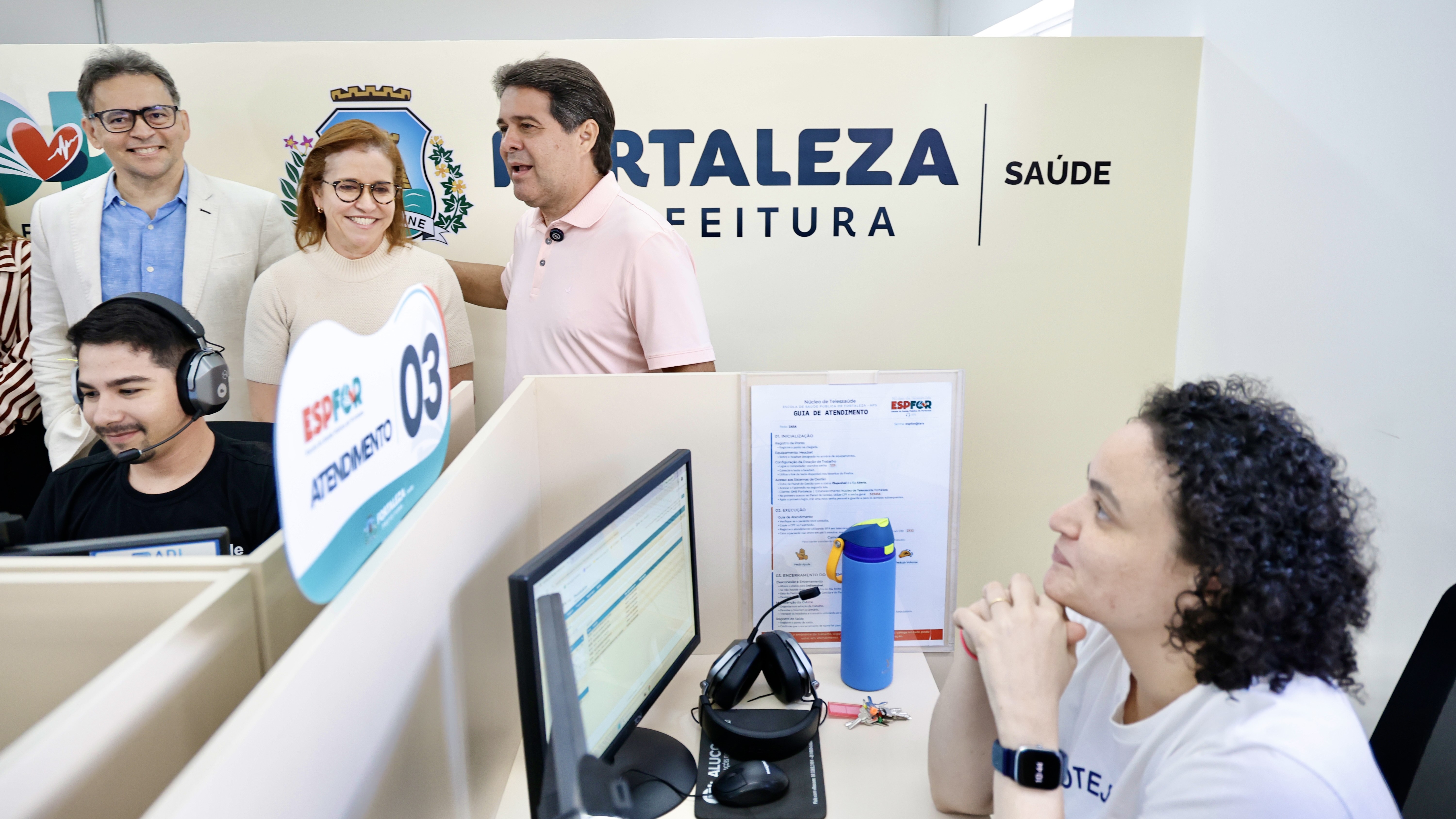 A foto mostra o Núcleo de Telessaúde na ESPFor